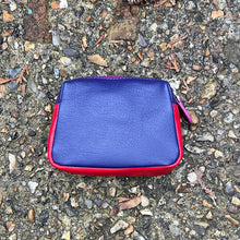 Load image into Gallery viewer, China Rose Jigsaw Leather Coin Purse (back)
