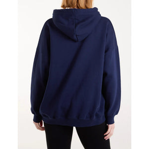 Navy Coffee Embroidered Hoodie (back)