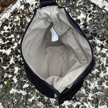 Load image into Gallery viewer, Black Corduroy Satchel Bag (open)
