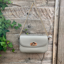 Load image into Gallery viewer, Abby Stone Chain Handle Flap Over Handbag
