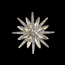 Load image into Gallery viewer, Crystal Flower Burst Brooch/Necklace Pendant

