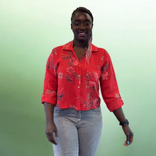 Load image into Gallery viewer, Rosa Floral Linen Shirt
