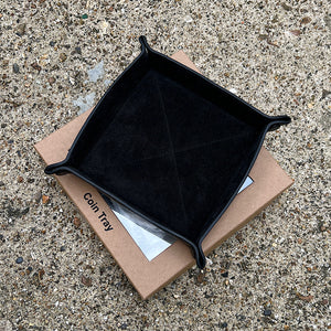 Black Leather Coin/Tidy Tray (boxed)