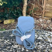 Load image into Gallery viewer, Blue Jean Single Zip Phone Bag By David Jones (back)
