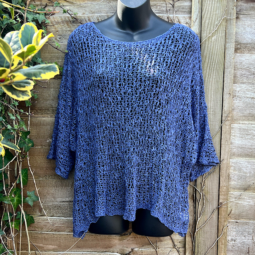 Breezy Denim Bohemian Popcorn Cover Up