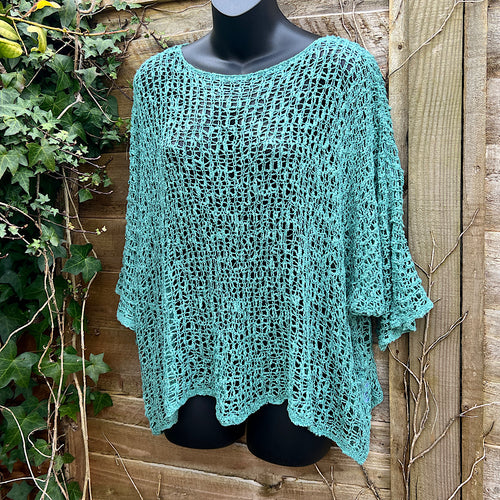 Breezy Sea Green Bohemian Popcorn Cover Up