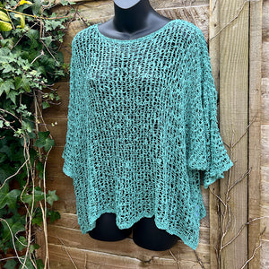 Breezy Sea Green Bohemian Popcorn Cover Up
