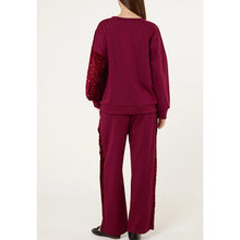 Load image into Gallery viewer, Berry Sequin Star Lounge Set (back)
