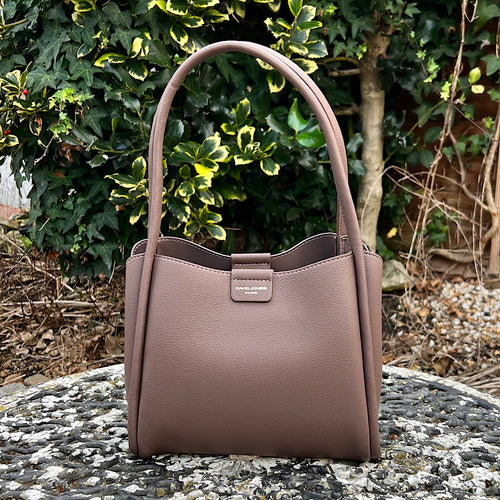 Bitter Chocolate Structured Tote Bag