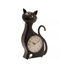 Load image into Gallery viewer, Black Cat Mantel Clock
