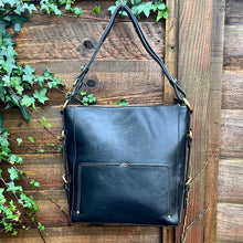 Load image into Gallery viewer, Black 'Gia' Italian Leather Shoulder/Crossbody Bag
