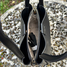 Load image into Gallery viewer, Black Small Tote Bag (open)
