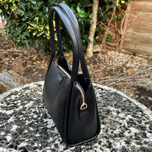 Load image into Gallery viewer, Black Small Tote Bag (side)
