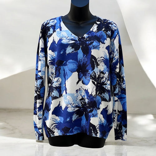Blue Bloom 'Damod' V-Neck Knitted Top