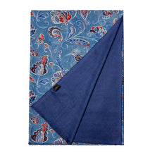 Load image into Gallery viewer, Blue Paisley Soft Touch Scarf (flat)
