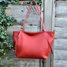 Load image into Gallery viewer, Burnt Orange Casual Everyday Shoulder Bag with Asymmetrical Front Pockets
