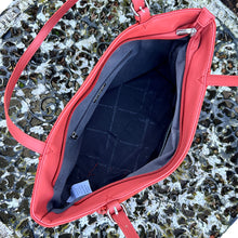 Load image into Gallery viewer, Burnt Orange Casual Everyday Shoulder Bag with Asymmetrical Front Pockets (open)
