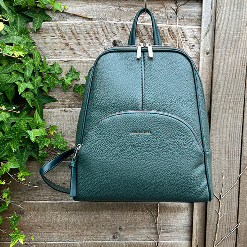 Ladies Dark Green Fashion Backpack By David Jones