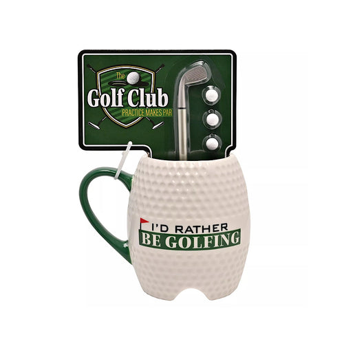 Golf Ball Mug & Putter Pen Set 'Rather Be Golfing'