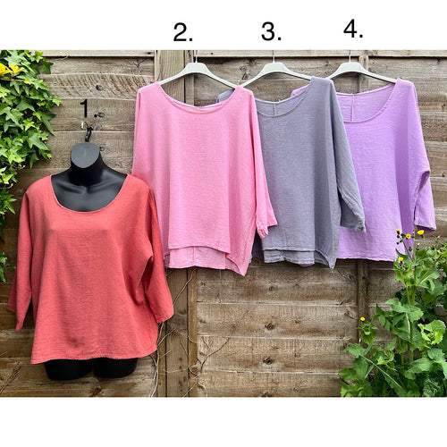 Bestseller Plain Cotton/Linen Summer Top