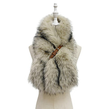 Load image into Gallery viewer, Arctic Frost Faux Fur Collar Wrap (on model)
