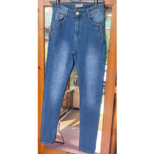 Load image into Gallery viewer, Denim B.S. Jeans with Diamante Side Detail
