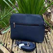 Load image into Gallery viewer, Dark Blue &#39;Mianna&#39; Dome Crossbody Bag (back)
