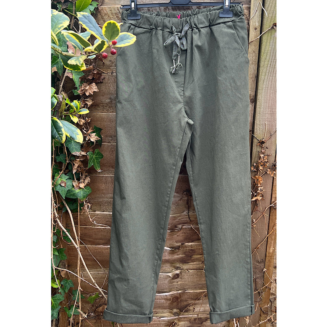 Khaki 'Original' Cotton Magic Trousers