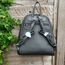 Load image into Gallery viewer, Ladies Dark Grey Fashion Backpack By David Jones (back)
