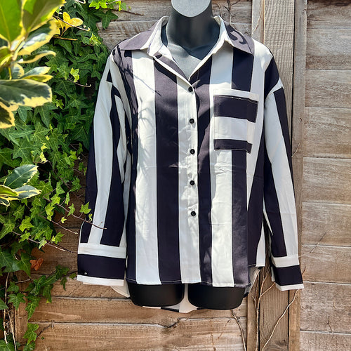 Black & Ivory Stripe Shirt