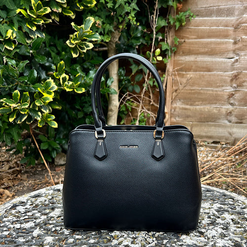 Black Structured Stylish Handbag