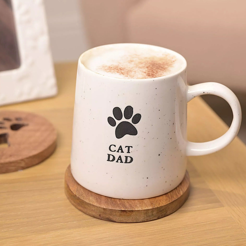 Cat Dad Best Of Breed Paw Print Mug