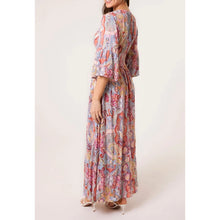 Load image into Gallery viewer, Floral Paisley Shirred V-Neck Maxi (side)
