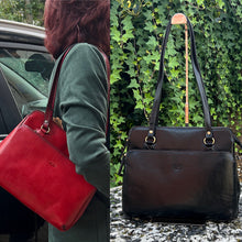 Load image into Gallery viewer, Carlotta Italian Leather Multi-Compartment Shoulder Bag
