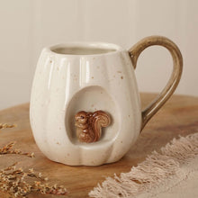 Load image into Gallery viewer, Ceramic Squirrel Hideaway Mug – Speckled Cream
