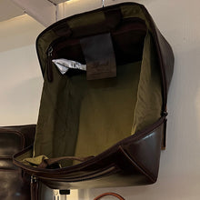 Load image into Gallery viewer, Classic Leather Wash Bag with Carry Handle (open)
