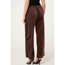 Load image into Gallery viewer, Cocoa Velvet Wide-Leg Trousers (back)
