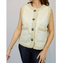 Load image into Gallery viewer, Cosy Chic Cream Sherpa Gilet
