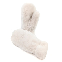 Load image into Gallery viewer, Cream Snow Cloud Faux Fur Mittens
