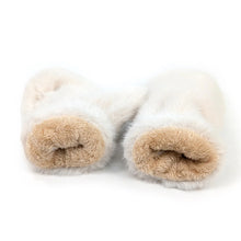Load image into Gallery viewer, Cream Snow Cloud Faux Fur Mittens (lining
