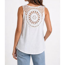 Load image into Gallery viewer, Crochet Back Swing Vest Top (white)
