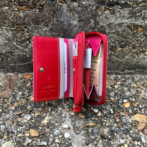 Candy Small 'aka Holiday' Leather RFID Purse (open)