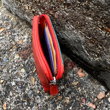 Load image into Gallery viewer, Seville Leather Coin Purse with 3 Card Slots Inside (open)
