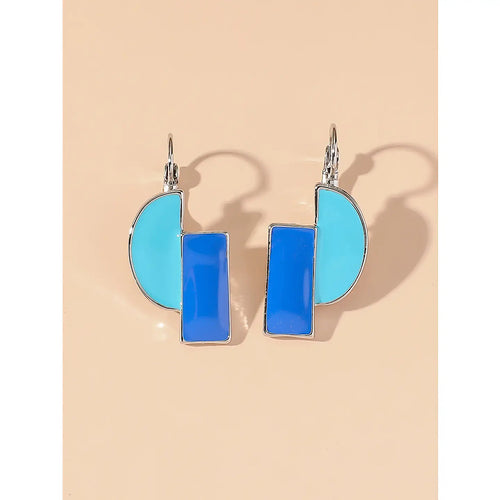 Fantasy Enamelled Blue Earrings