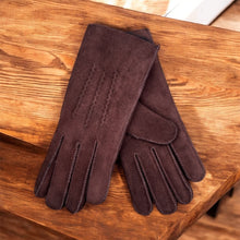 Load image into Gallery viewer, Coffee Sheepskin Gloves

