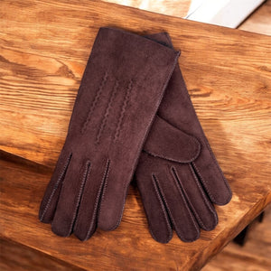 Coffee Sheepskin Gloves
