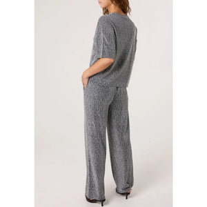 Silver Rhinestone Sparkle Top & Trouser Set (back)