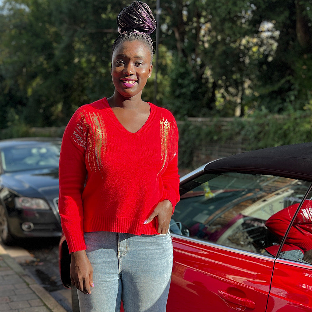 Red jumper shorts on sale