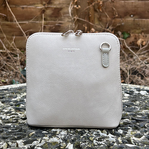 Grey 'Mia' Mini Crossbody Bag By David Jones (front)