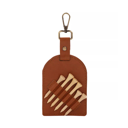 Tan Golfers Belt Tee Caddy Gift Set